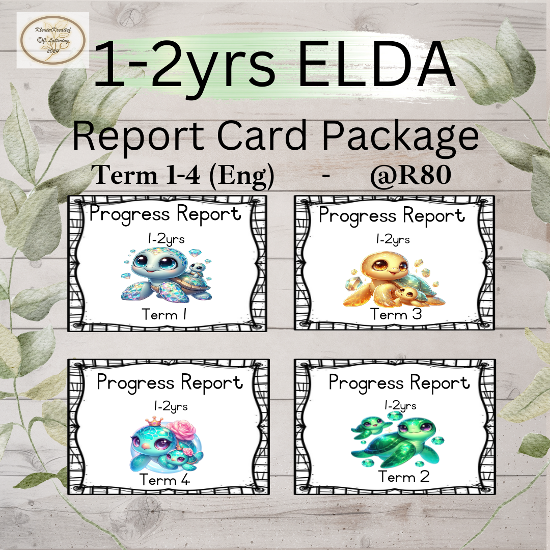 1-2yrs Report cards Term 1-4 2024 (English)