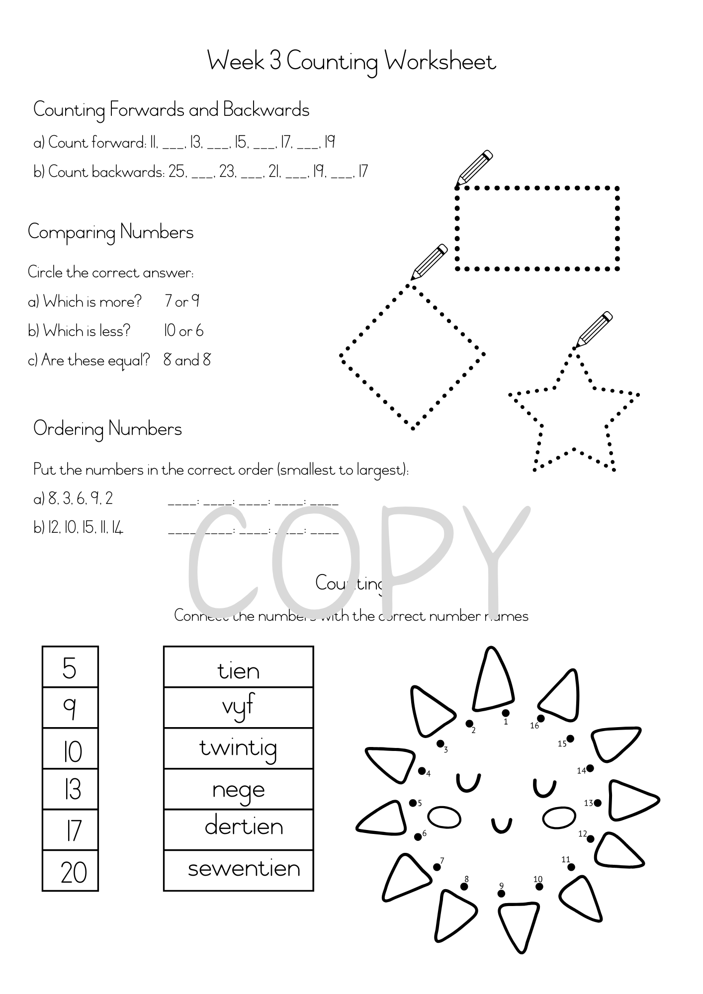 Counting - Grade 1 (2025) English