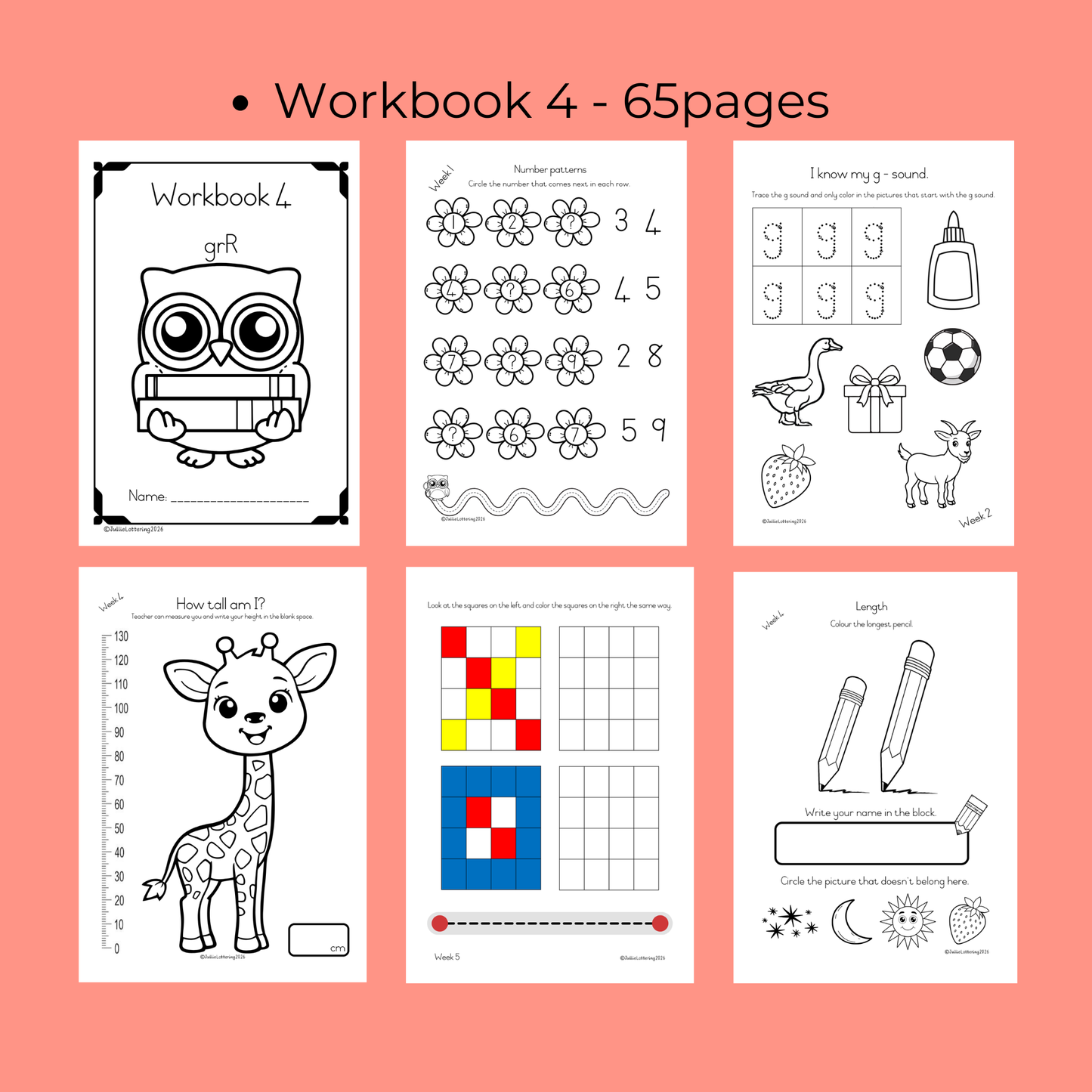 Grade R CAPS Workbook Bundle – Term 1–4 Printable PDFs (2026)