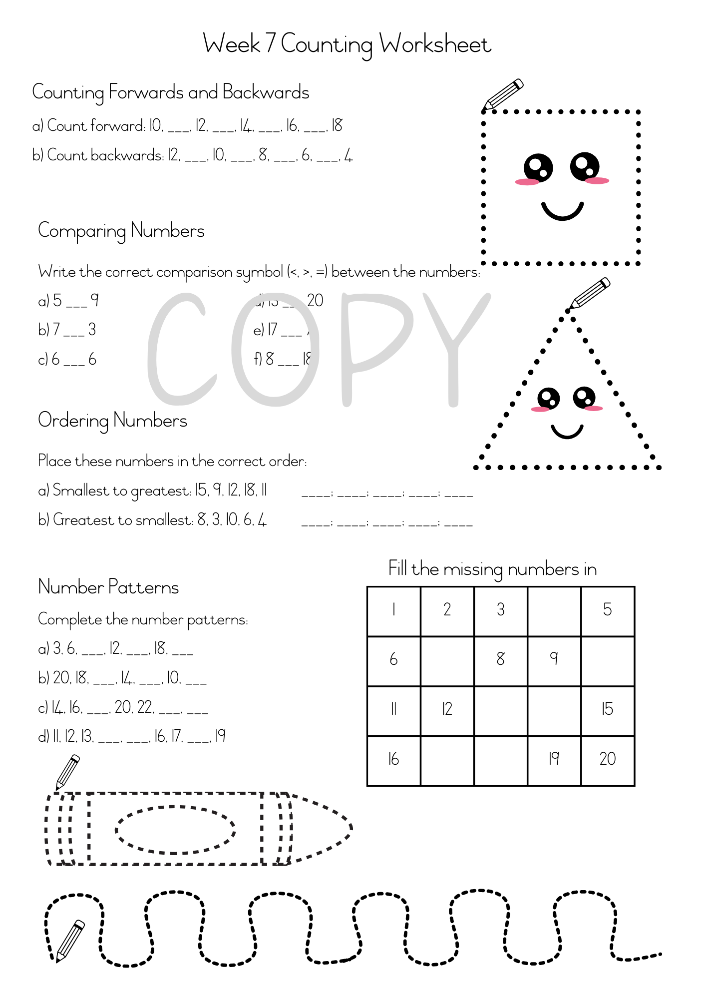 Counting - Grade 1 (2025) English
