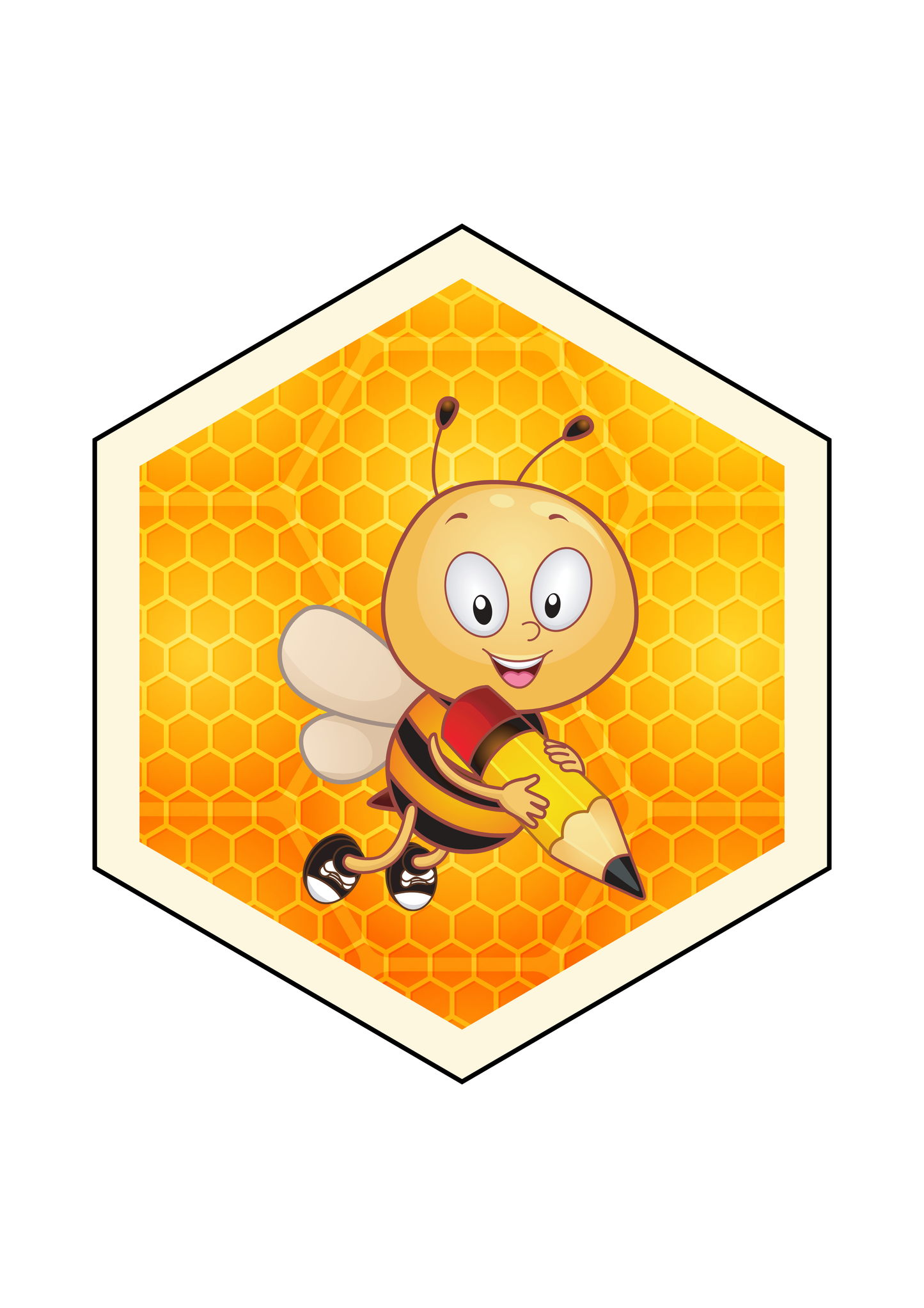 Bee-Themed Welcome Bunting Circles – PDF Download