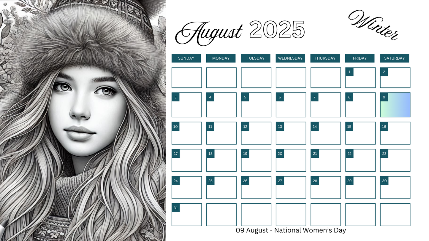 2025 Coloring For Adults Deskpad Calendar