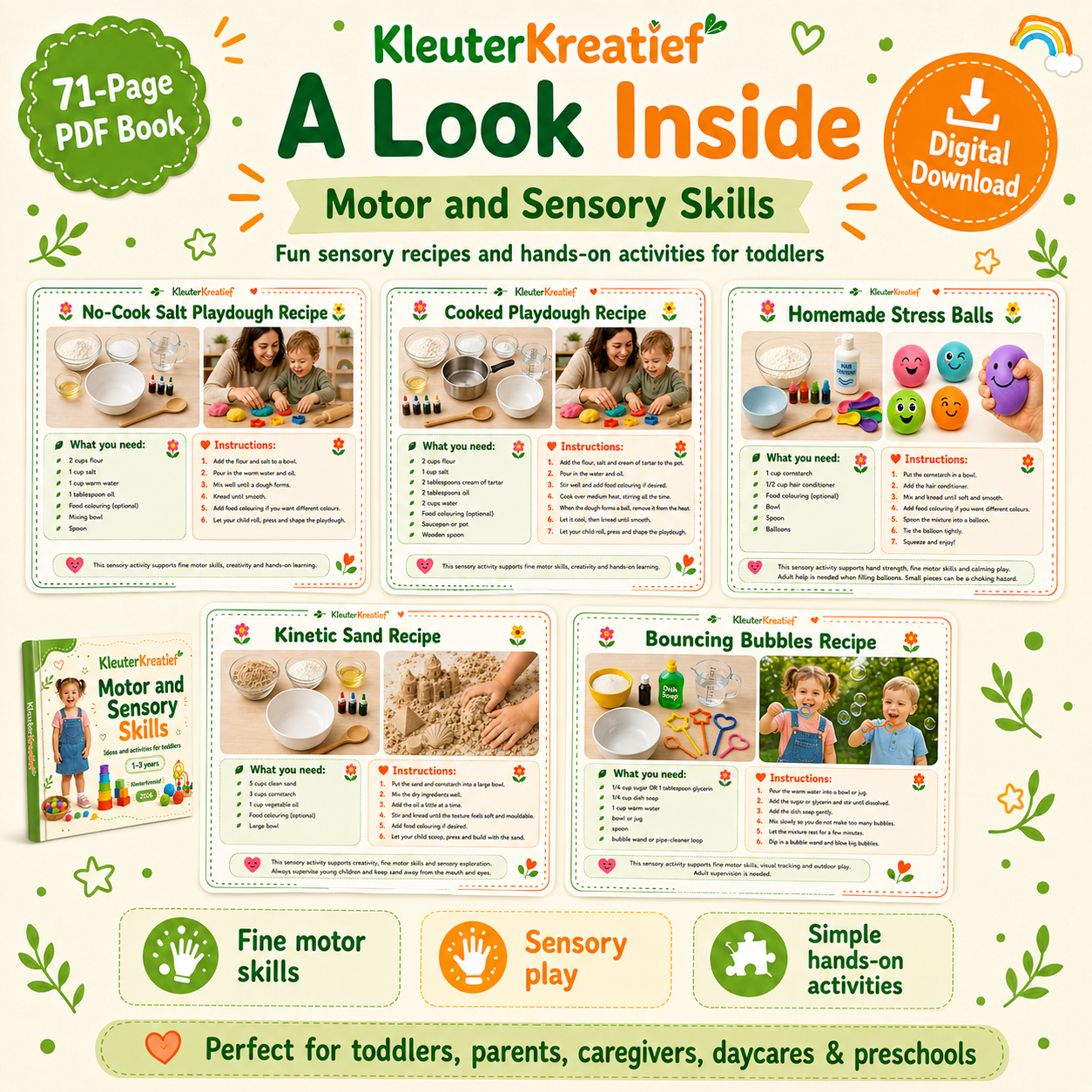 Motor and Sensory Skills Activity Book PDF | 1–3 Years