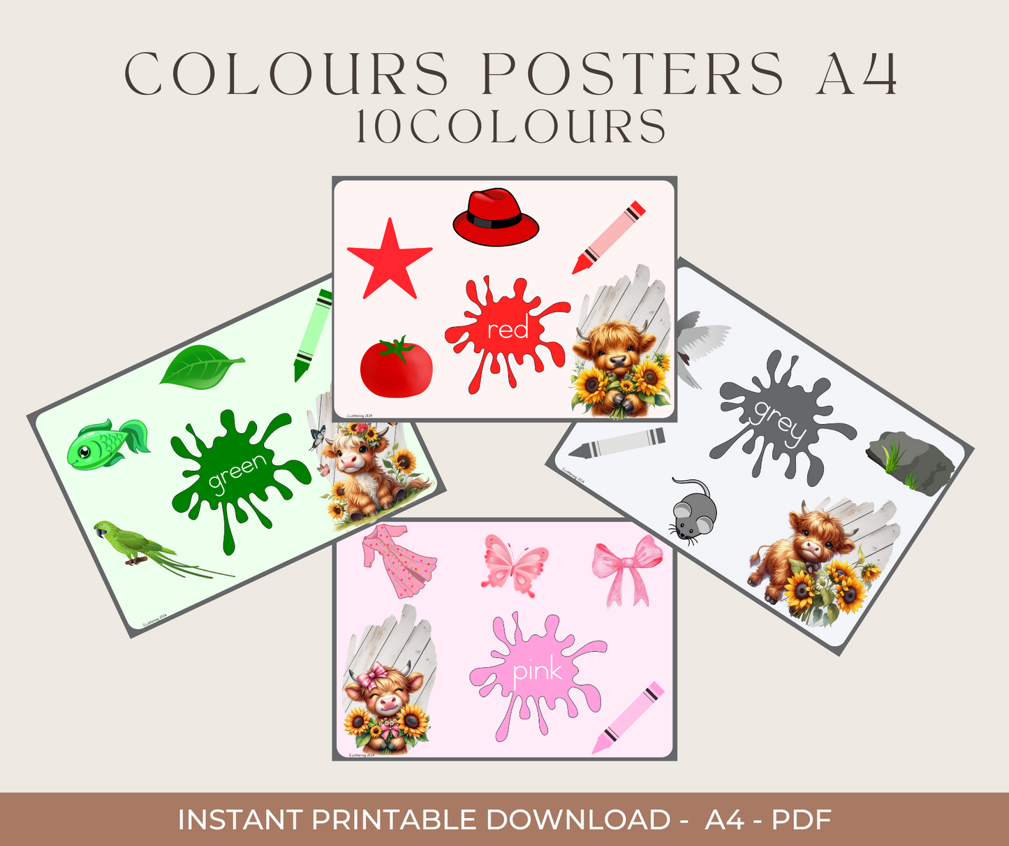 Colours Learning Bundle (PDF Download) Afrikaans and English