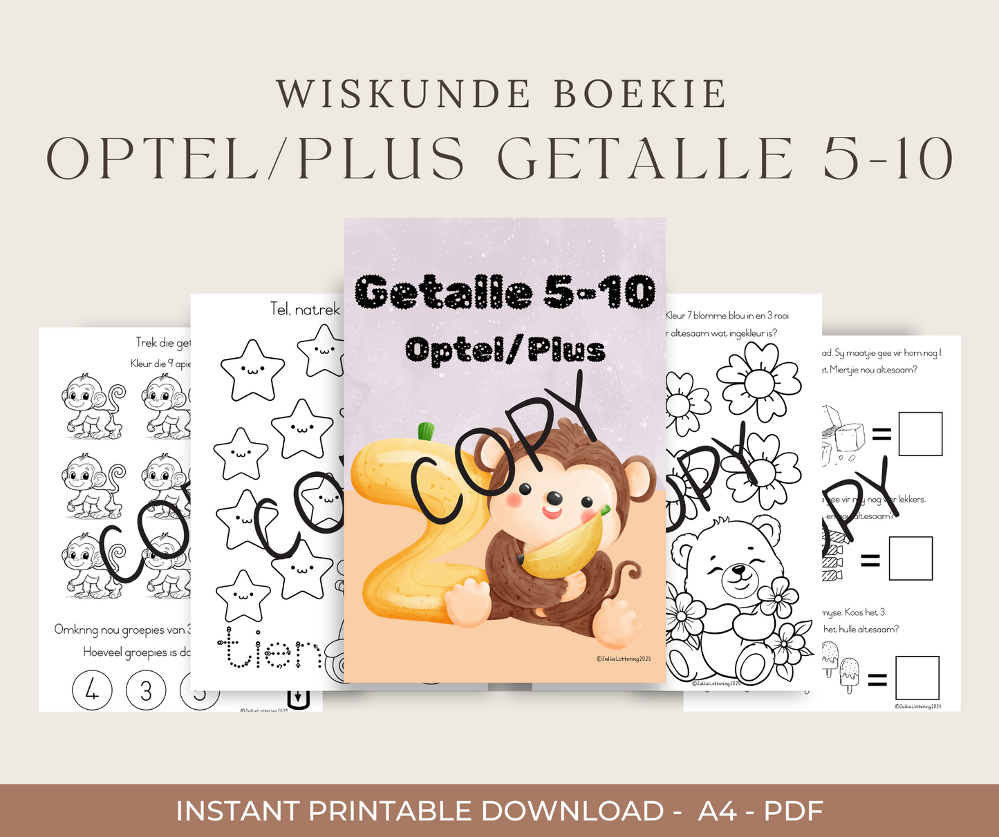 Optel met getalle 5-10 (Afrikaans) 2025