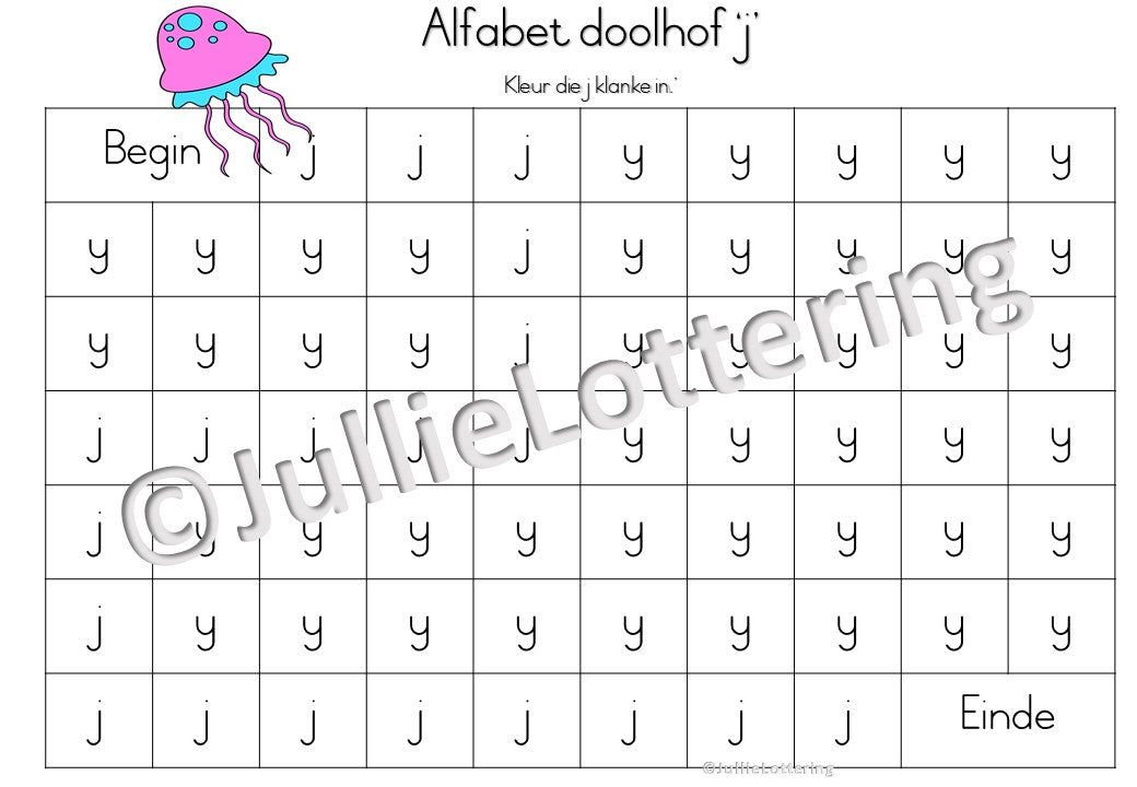 Alfabet j-klank boekie Afrikaans