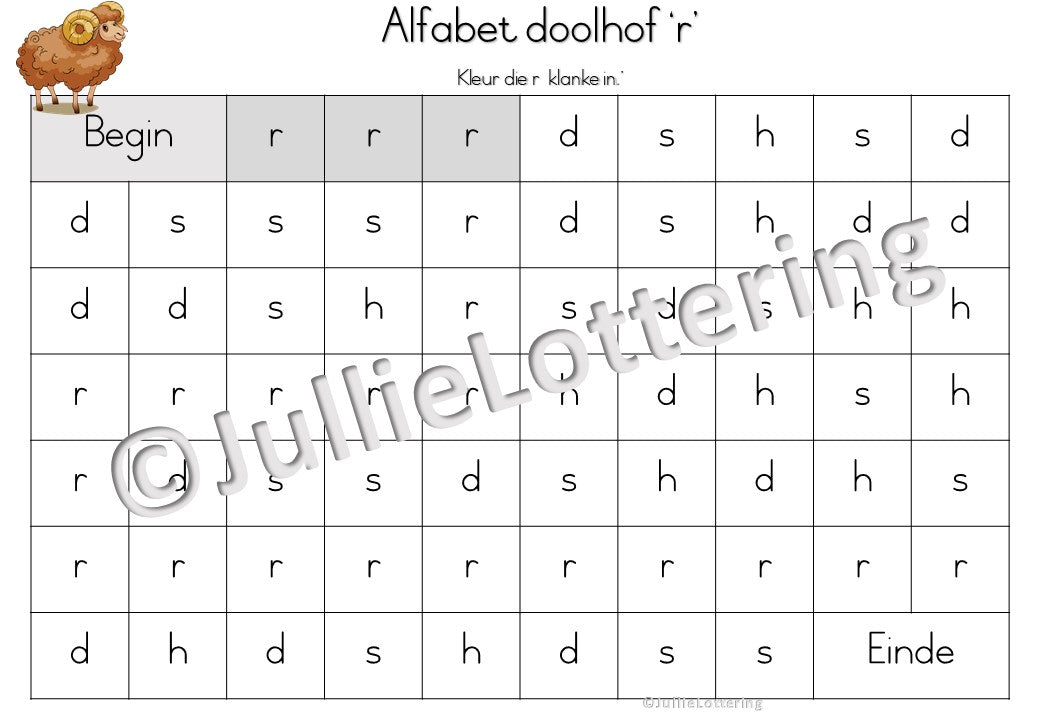 Alfabet r-klank boekie