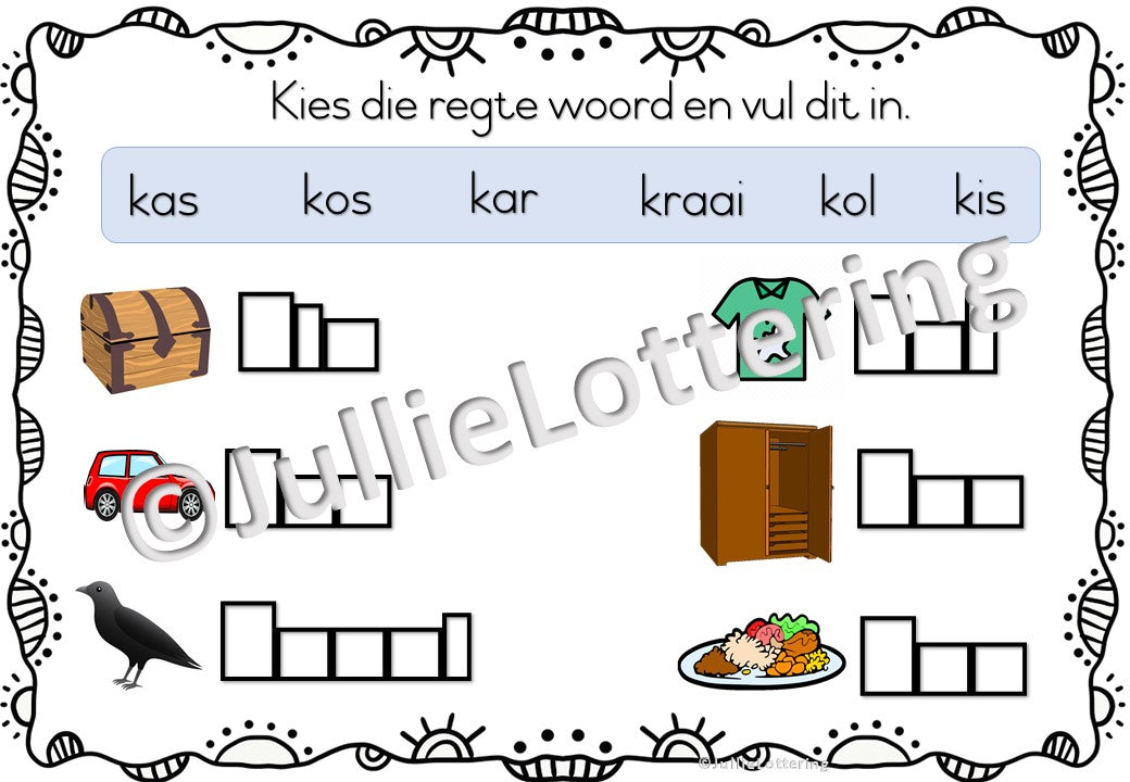 Alfabet boekie k-klank