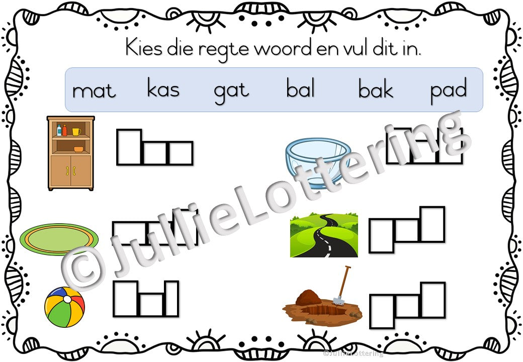 Alfabet boekie a-klank Afrikaans