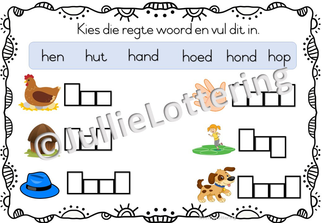 Alfabet h-klank boekie Afrikaans