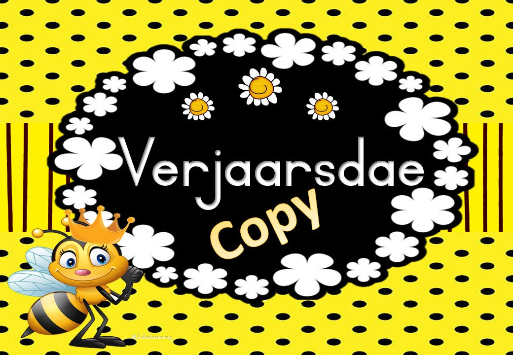 Bytjie Tema Verjaarsdae Afrikaans