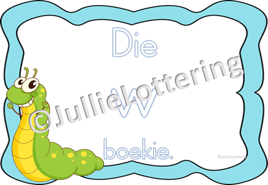Alfabet w-klank boekie Afrikaans