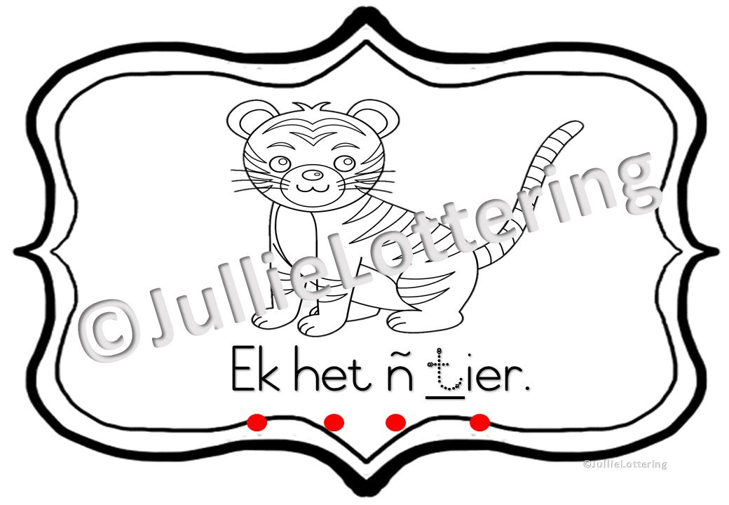 Alfabet t-klank boekie Afrikaans