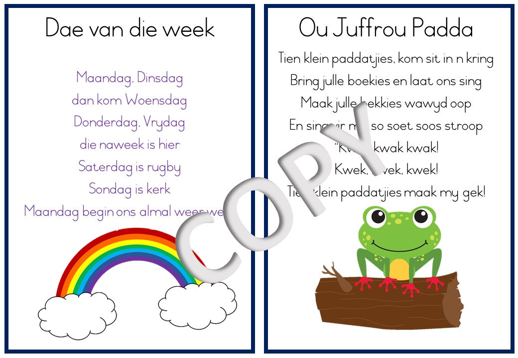 4-5jaar Lesbeplanning Kwartaal 1 - AFrikaans 2023