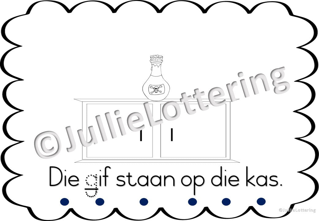Alfabet boekie g-klank Afrikaans