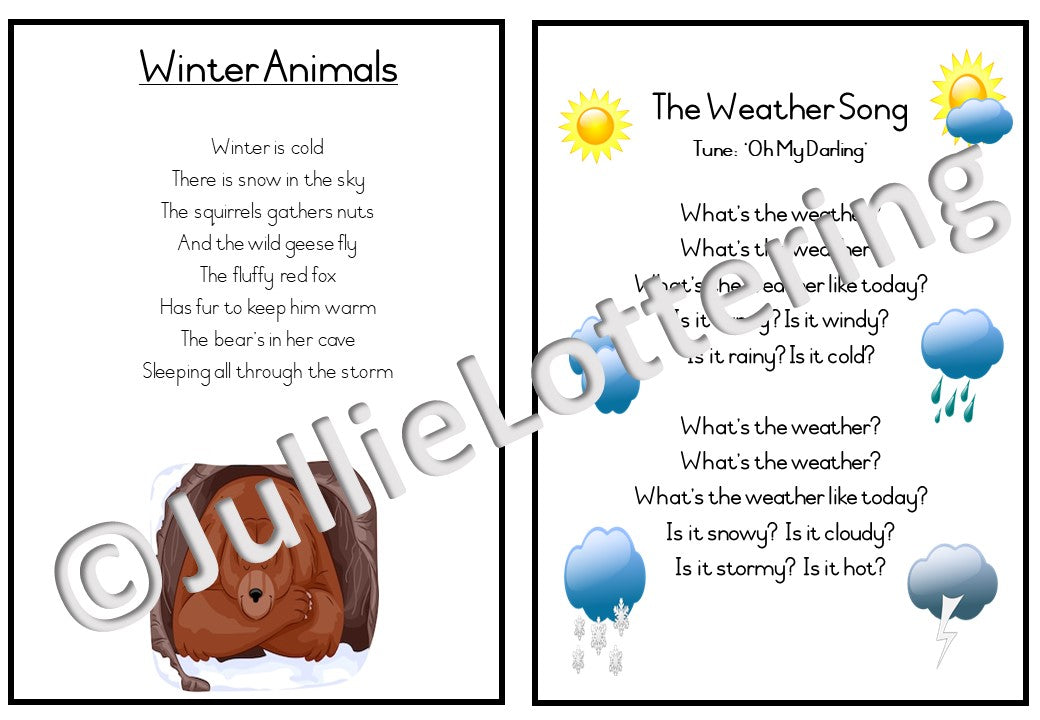 4-5yrs Lesson planning Term 3 English