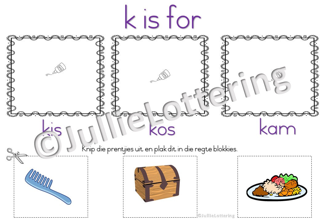Alfabet boekie k-klank
