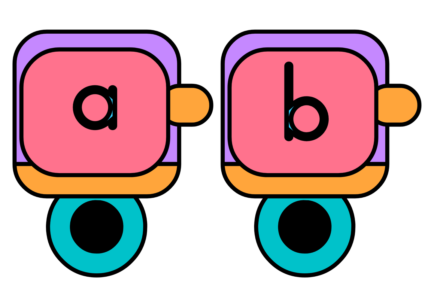 Alphabet train Upper and lowercase