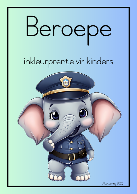 Beroepe inkleurprente vir kinders