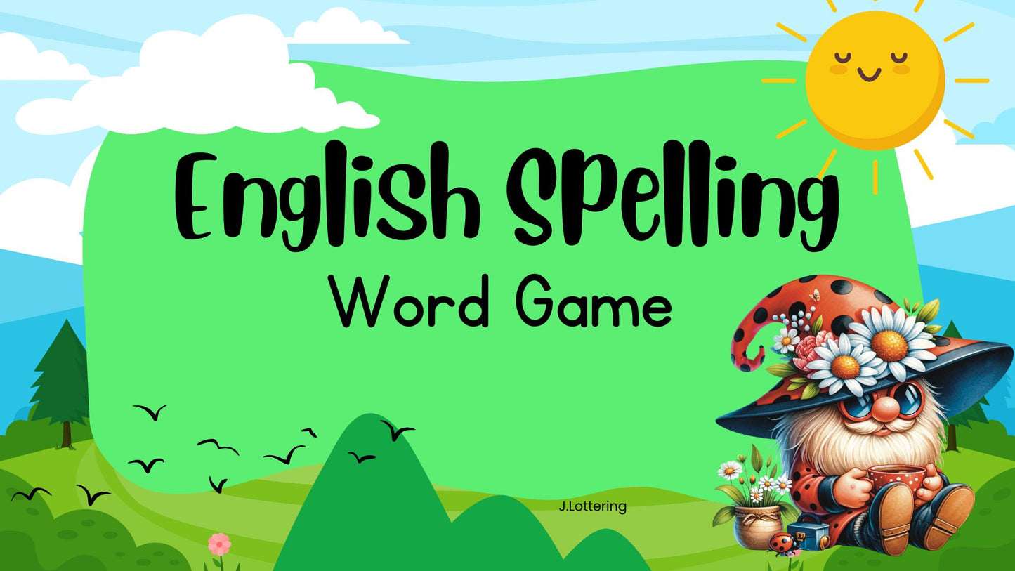 English Spelling Words Game