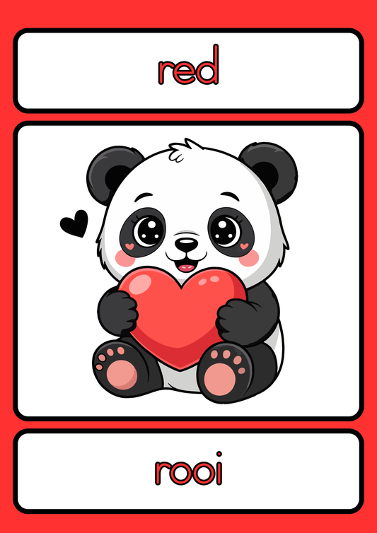 Panda Colours – Afrikaans & English (Printable Colour Posters)