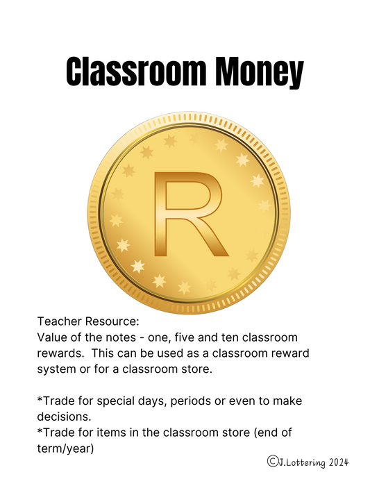 Big Bucks Classroom Reward System