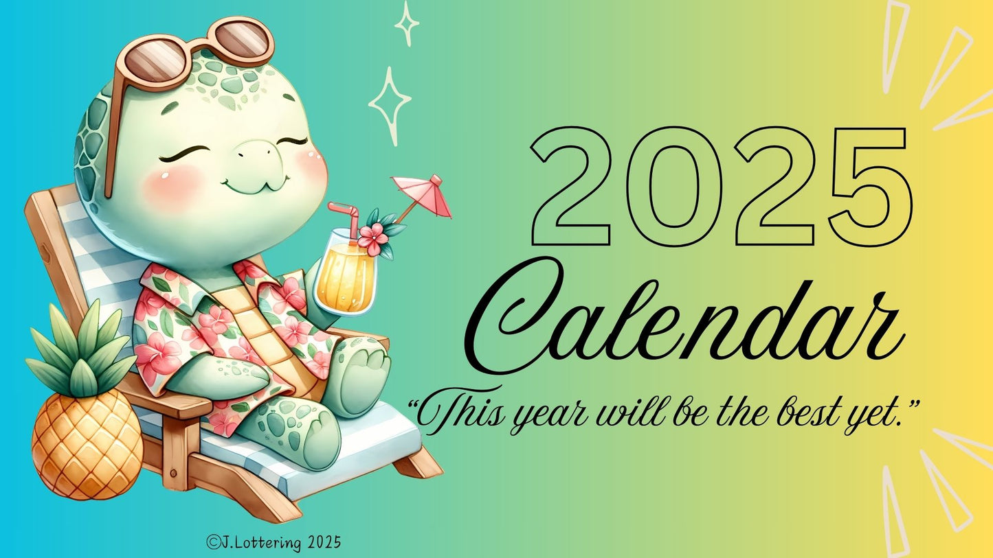 Summer Theme 2025 Calendar