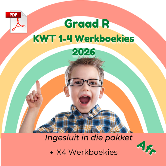 Graad R CAPS Werkboek Bundel – Kwartaal 1–4 Drukbare PDF (2026)