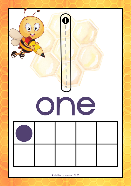Bee 10 Frame Posters - English