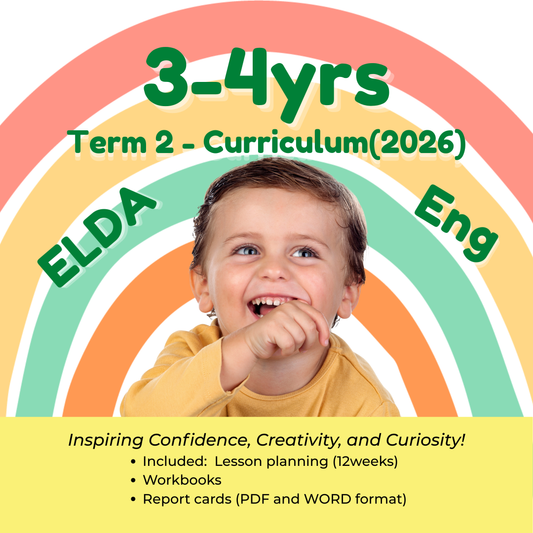 3–4 Year Old Preschool Curriculum – Term 2 (ELDA Aligned 2026)