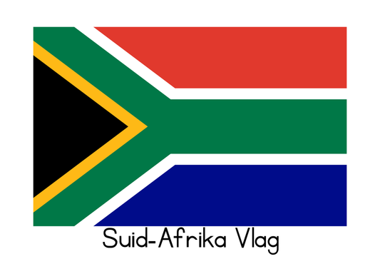 South African Flag – A4 Poster (PDF Download, Afrikaans &amp; English)