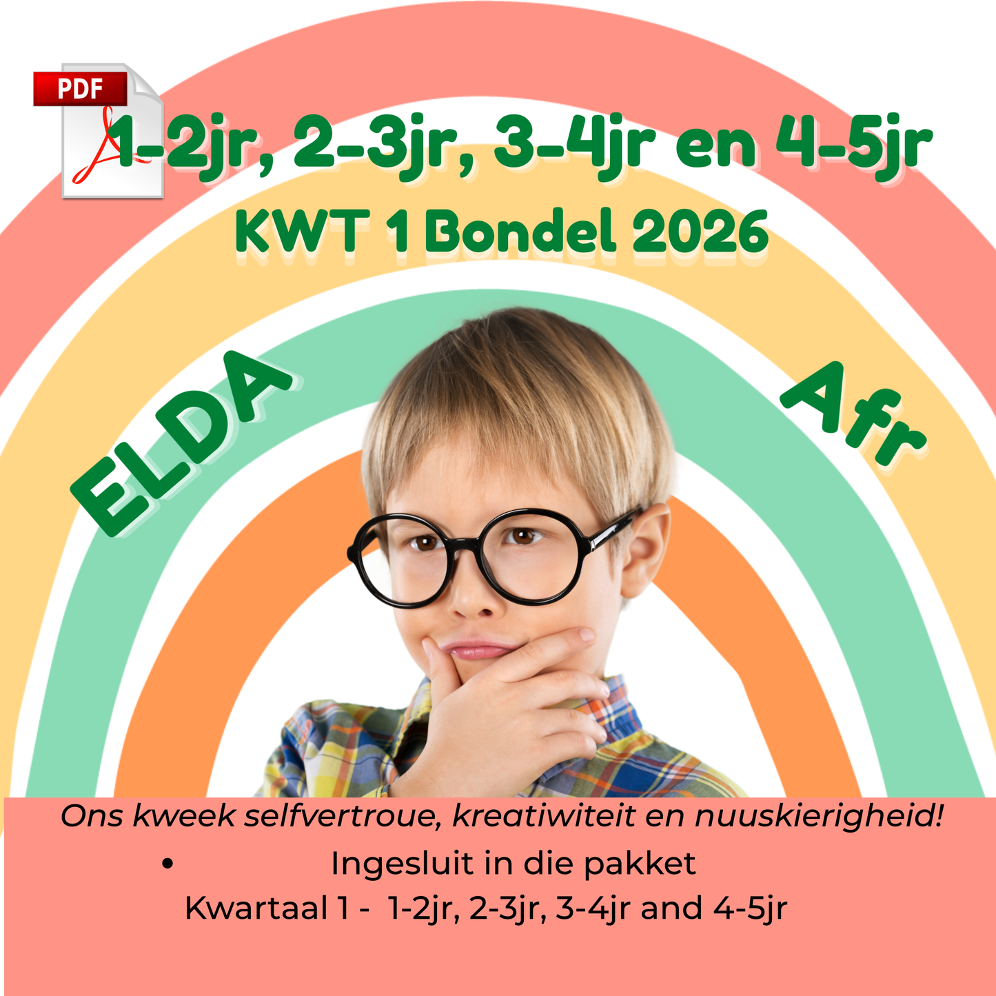 Kwartaal 1 Mega Bondel (2026) – Lesse, Werkboeke & Verslagkaarte vir 1–5 jaar | ELDA-belyn