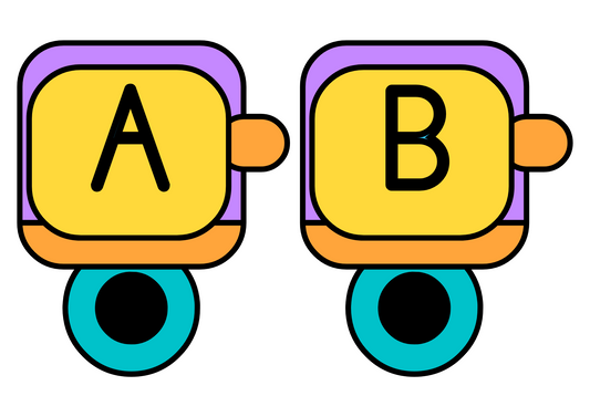 Alphabet train Upper and lowercase