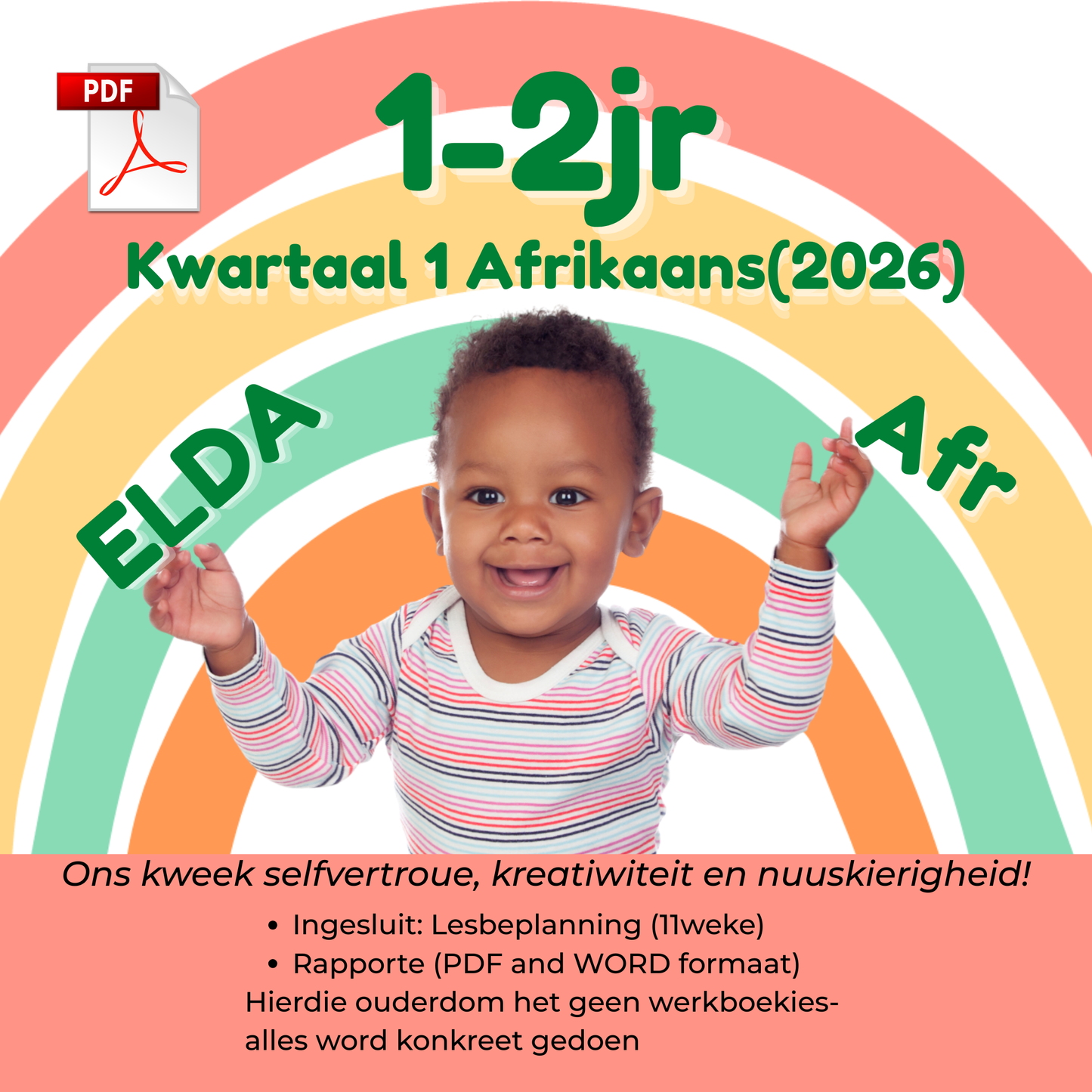 Kwartaal 1 Mega Bondel (2026) – Lesse, Werkboeke & Verslagkaarte vir 1–5 jaar | ELDA-belyn