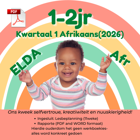 1–2jr Lesbeplanning Kwartaal 1 (Afrikaans, ELDA-belyn 2026)