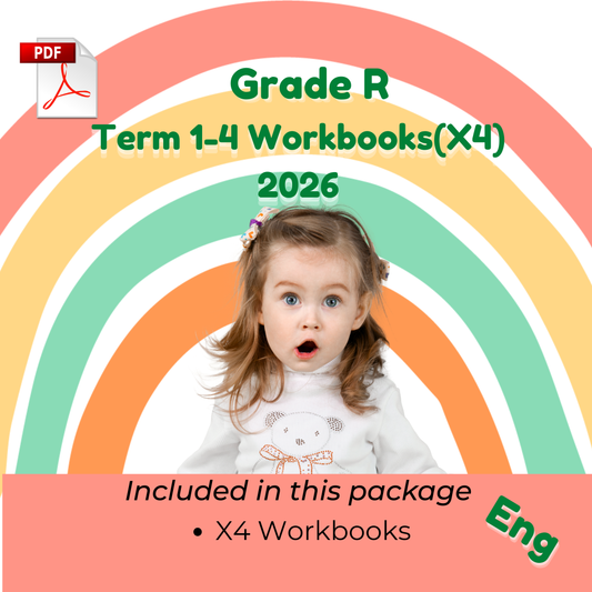 Grade R CAPS Workbook Bundle – Term 1–4 Printable PDFs (2026)