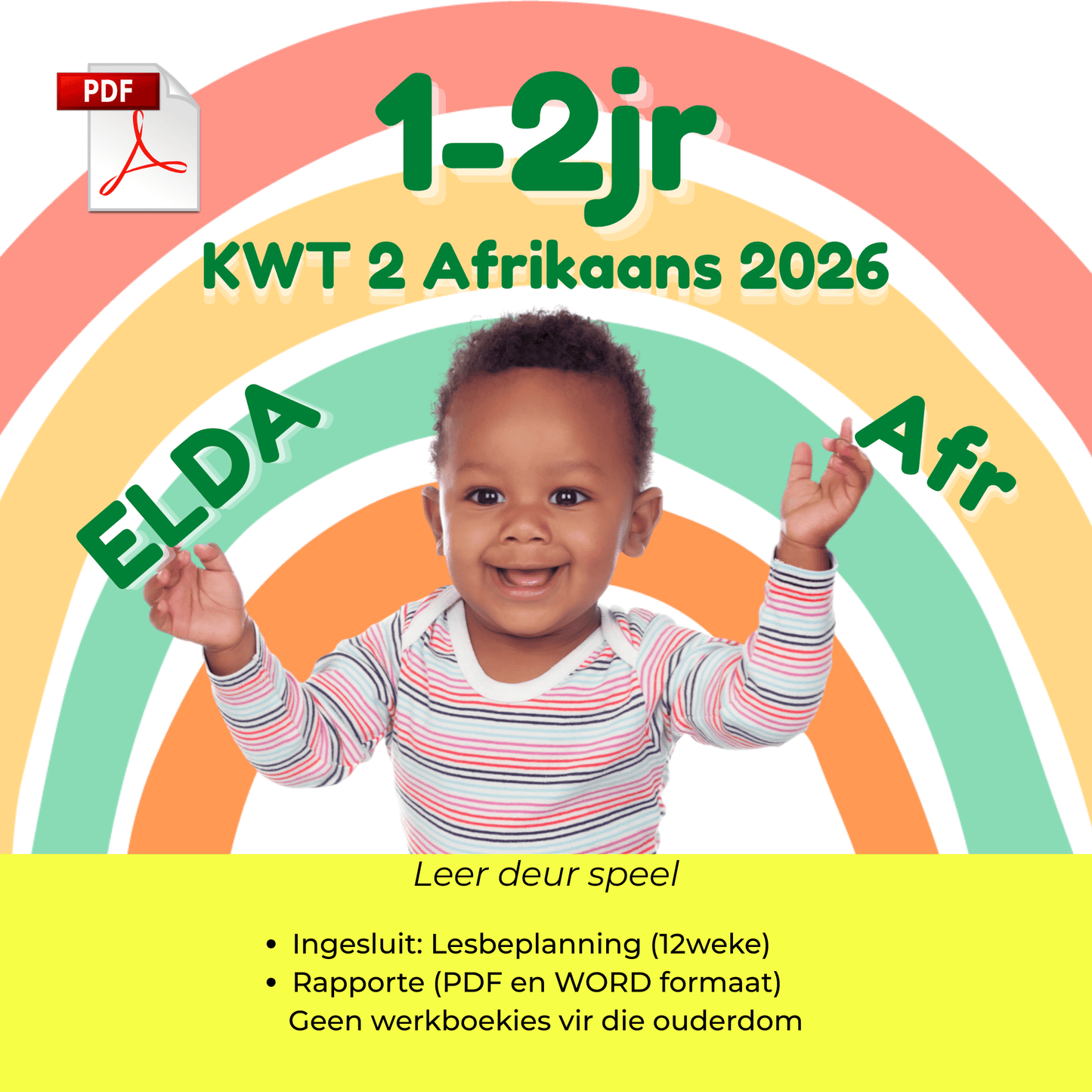 Peuter Kurrikulum (1–2 Jaar) – Kwartaal 2 ELDA Lesbeplanning | 12 Week Program