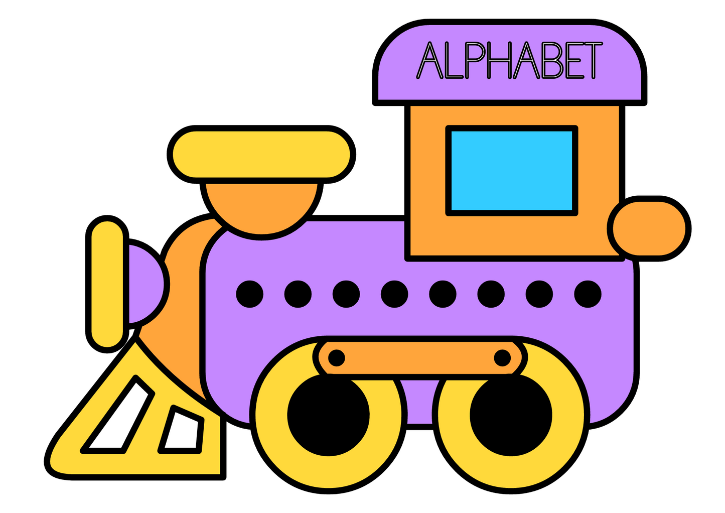 Alphabet train Upper and lowercase