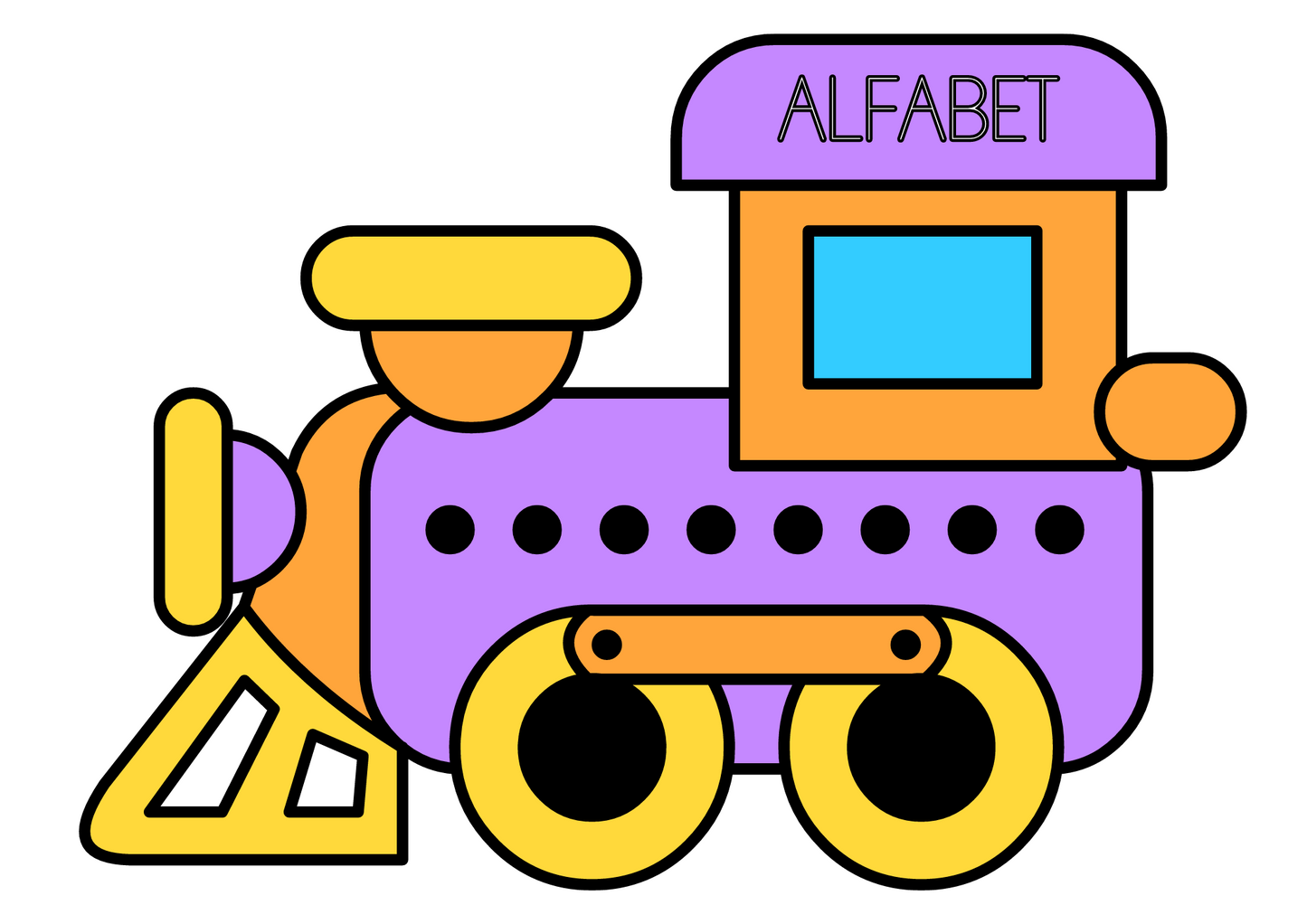 Alphabet train Upper and lowercase