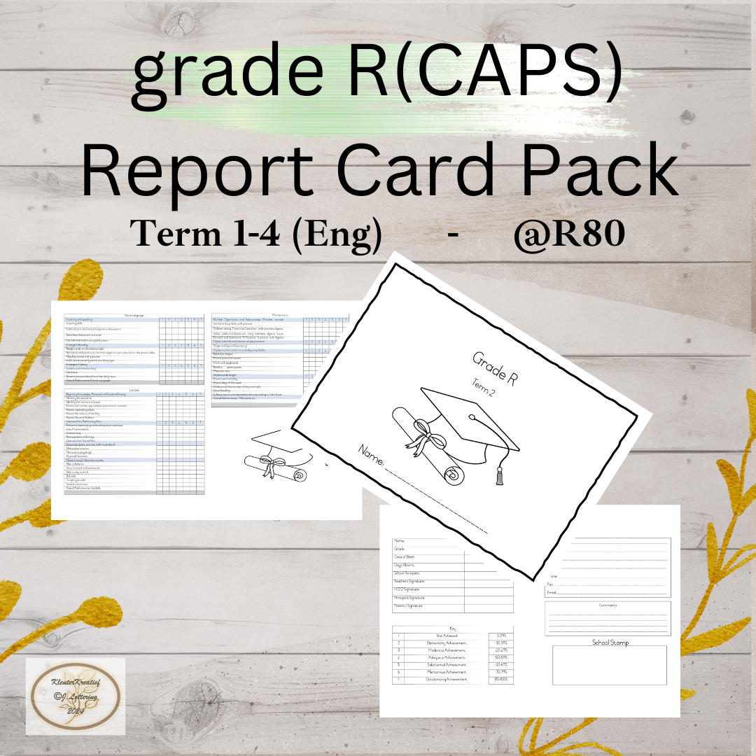 Report Cards (ELDA/CAPS) – KleuterKreatief