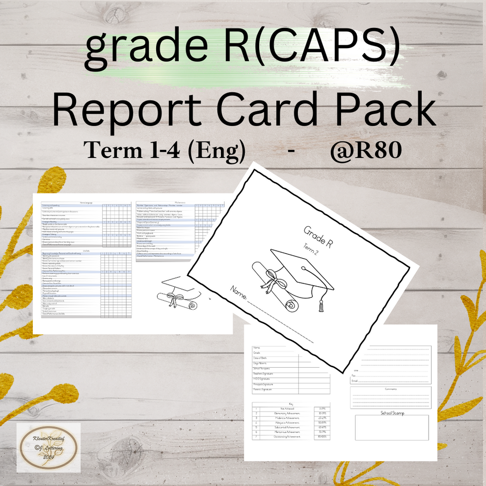 GrR Report Cards Term 1-4 English – KleuterKreatief