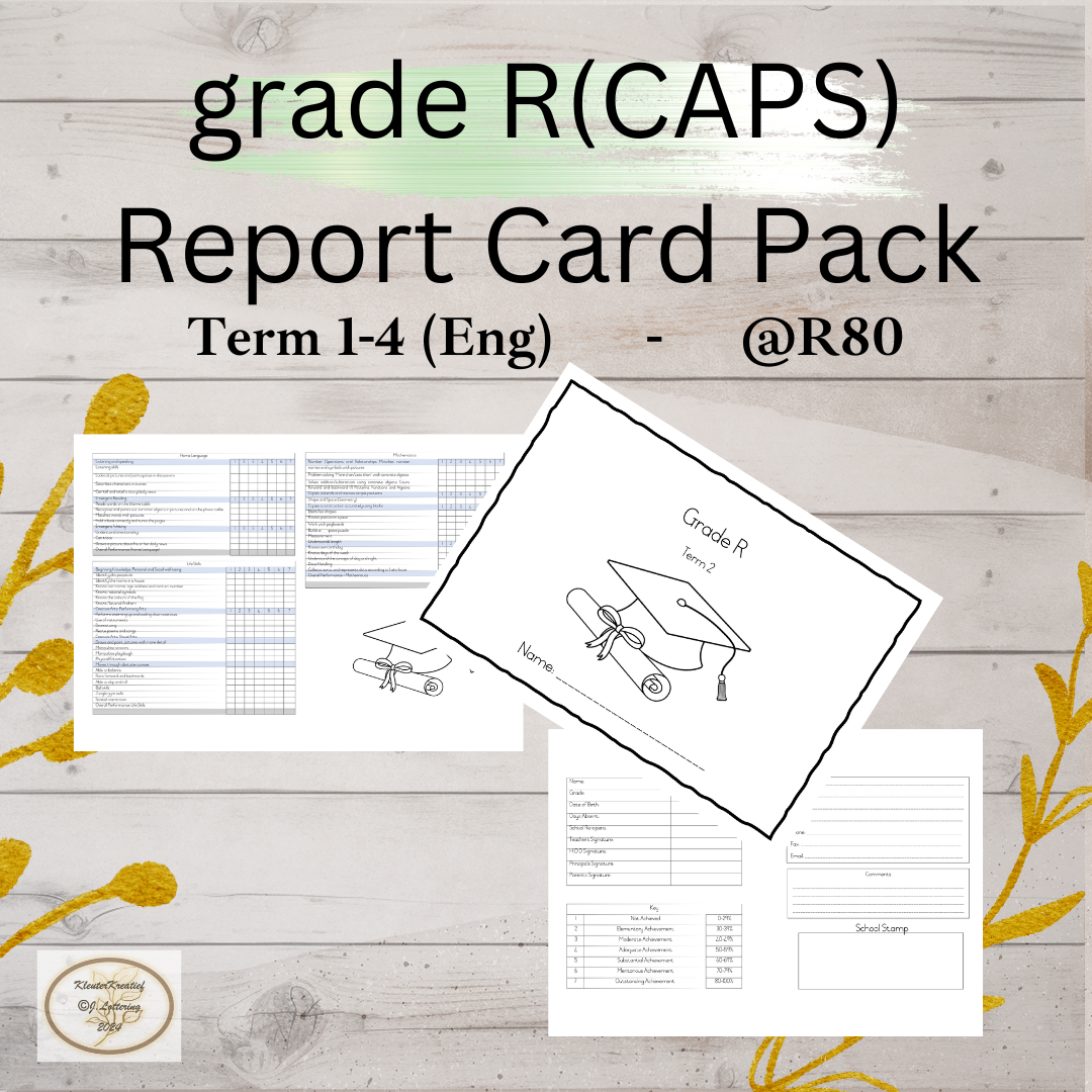 GrR Report Cards Term 1-4 English