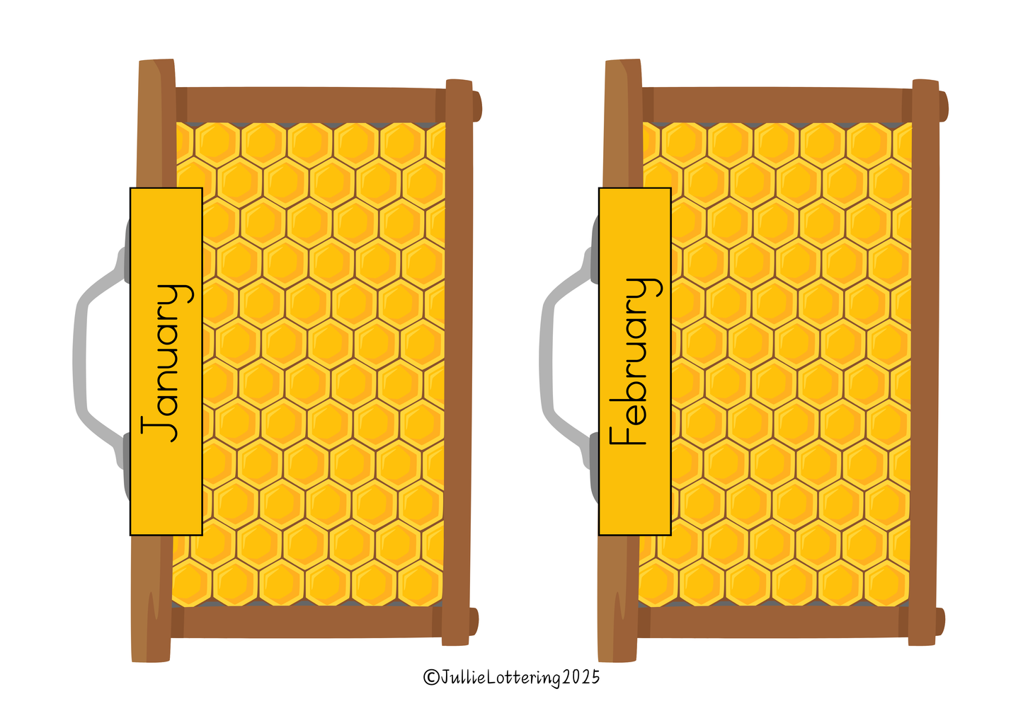 Bee Theme Birthday Chart English