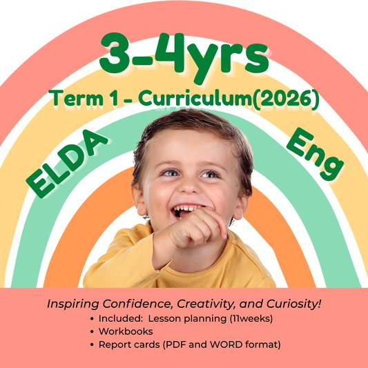 3–4 Years Term 1 – ELDA-Aligned Preschool Package (2026)