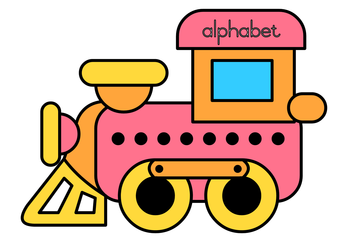 Alphabet train Upper and lowercase