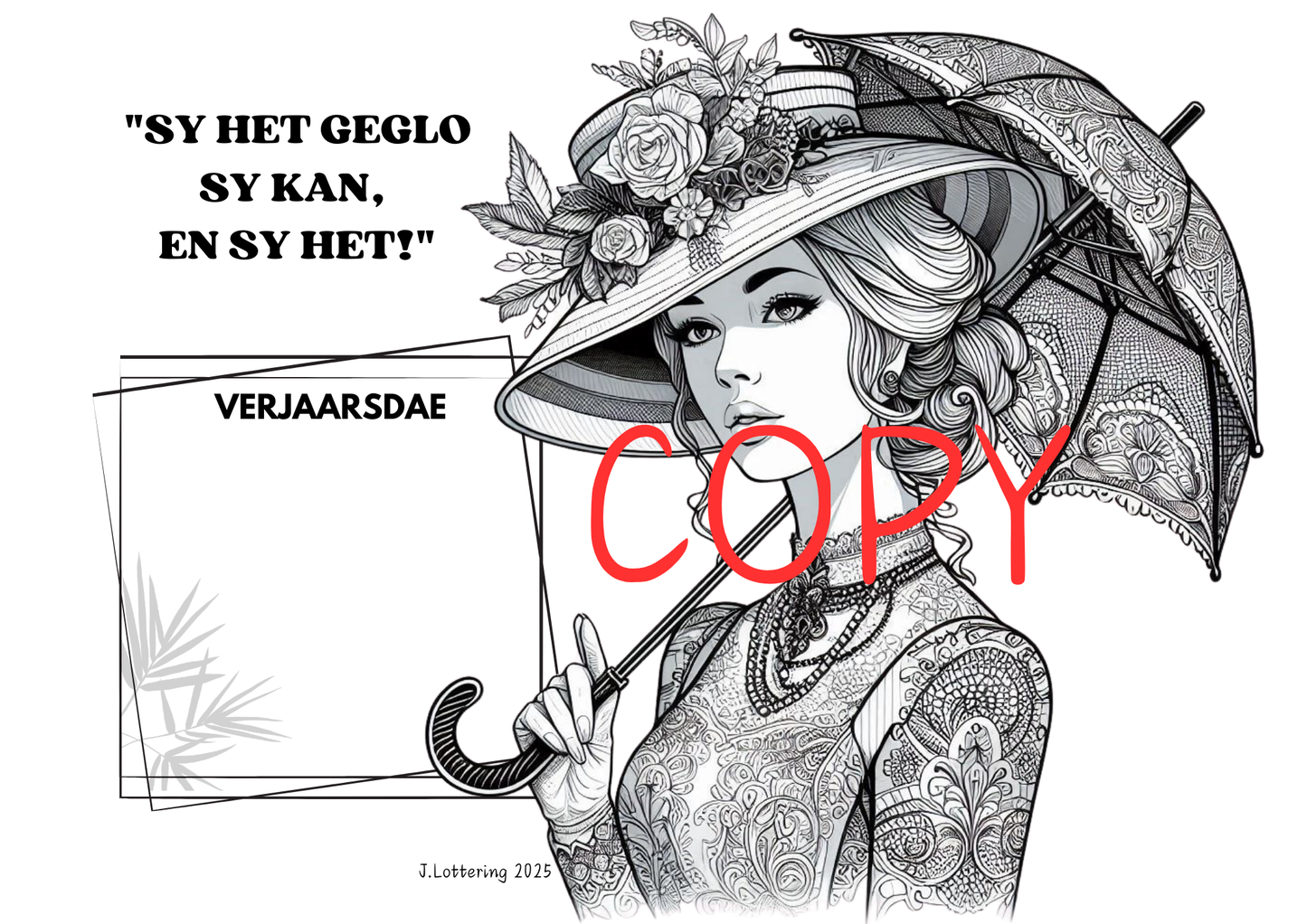 Elegante Dame Kalender 2025 - Afrikaans