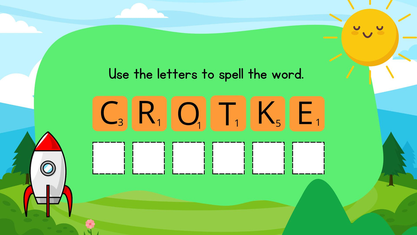 English Spelling Words Game