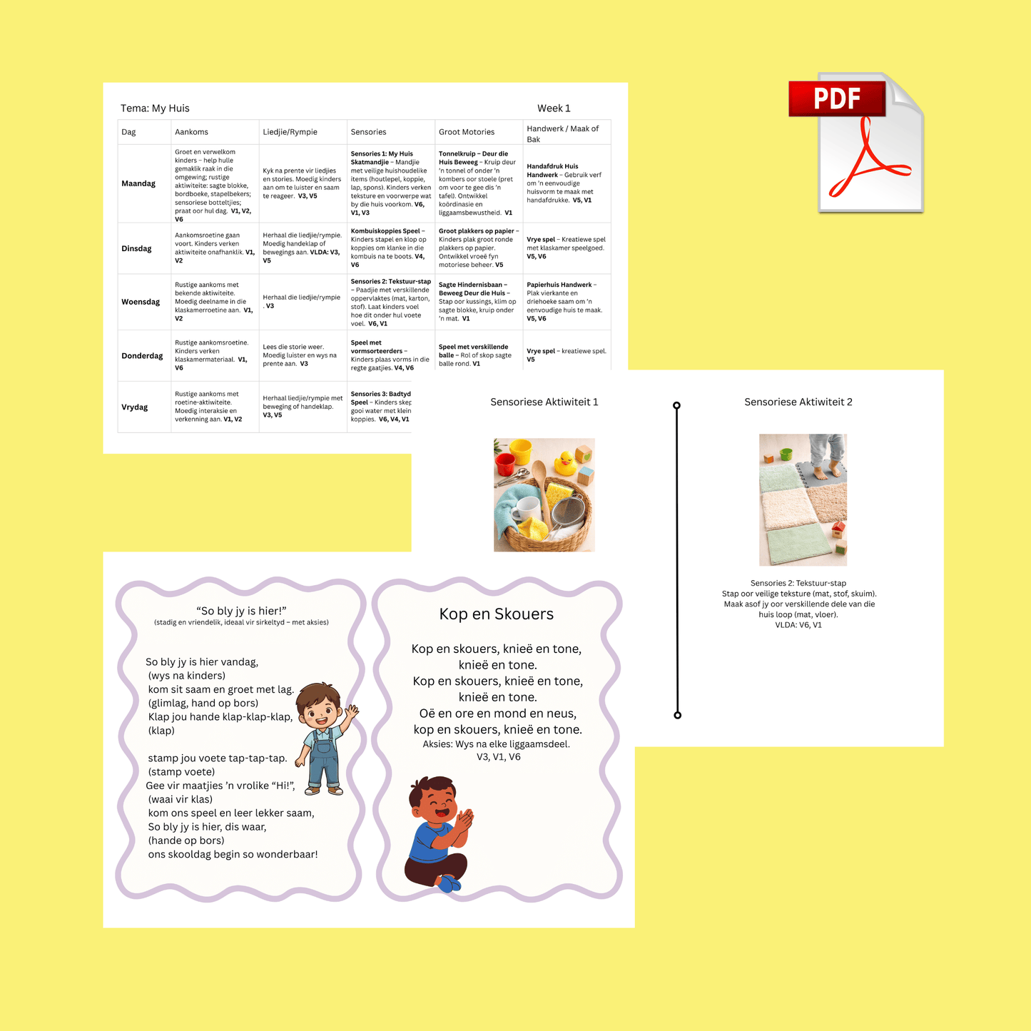 Peuter Kurrikulum (1–2 Jaar) – Kwartaal 2 ELDA Lesbeplanning | 12 Week Program
