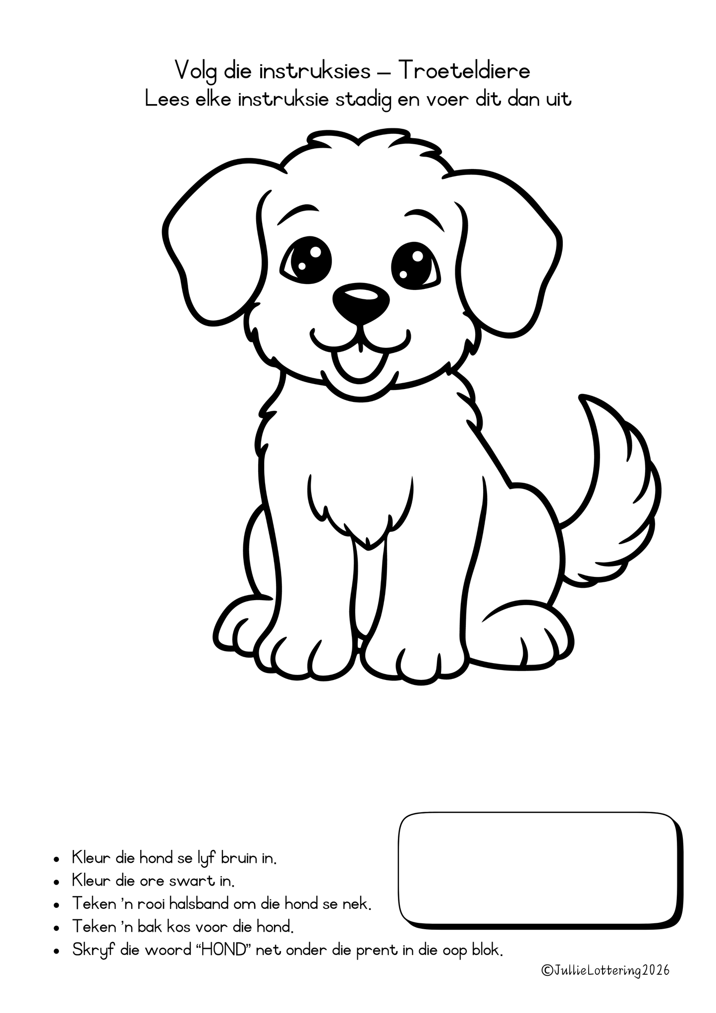 Graad 2 Volg-die-Instruksies Werkboek (PDF – 15 Bladsye)