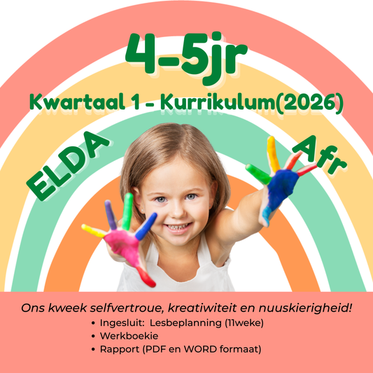 4–5 Jaar Kwartaal 1 – ELDA-belynde Voorskoolse Pakket (2026)
